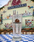 Poschner’s Glas-Krügerl mit klassischem Logo